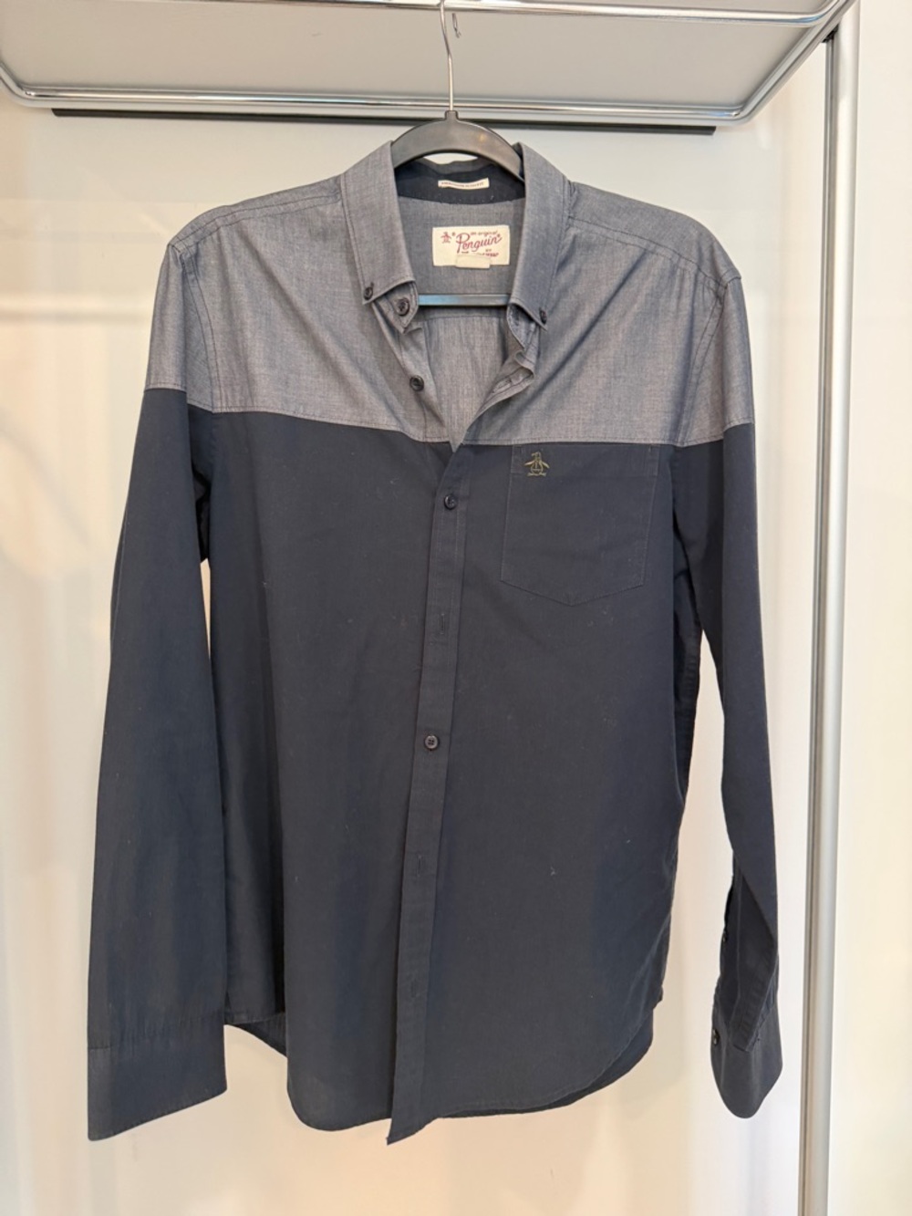 Men’s Original Penguin Men’s Two-Tone Navy Shirt